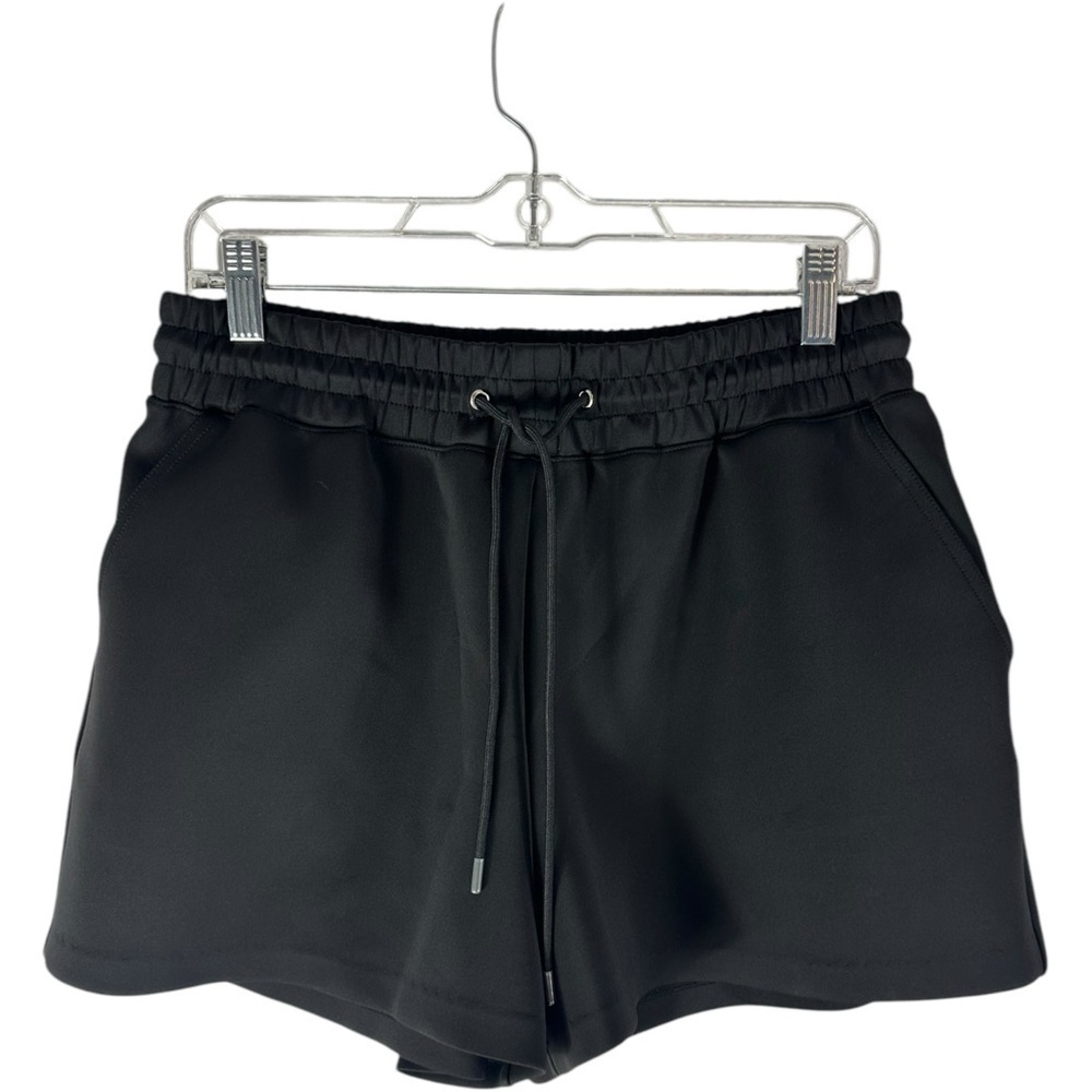 Good American Women's Scuba Drawstring Black Shorts Size Large
